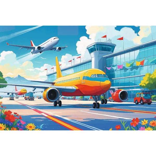 Flughafen 100-teiliges Puzzle - Trefl Bild 2