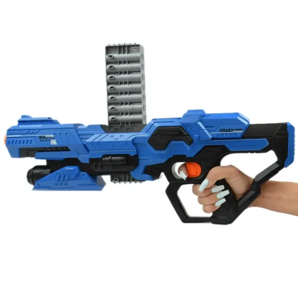 Frantic Launcher: Manuelle Schaumstoffpistole mit Zielscheibe und Munition 49cm Bild 6