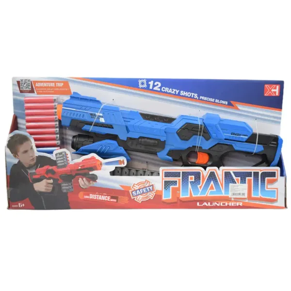 Frantic Launcher: Schaumstoffblaster mit 10 Metern Schussweite und Patronen, 49 cm Bild 6