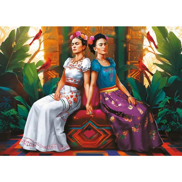 Frida Kahlo Zwei Gesichter, eine Seele 1000-teiliges Premium-Plus-Qualitätspuzzle – Trefl Bild 2