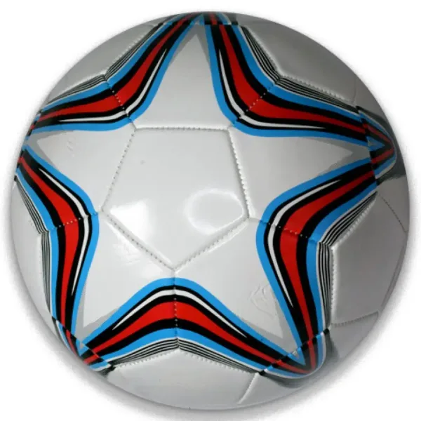 Fußball aus Kunstleder mit Sternmuster in verschiedenen Ausführungen, 22 cm Bild 3