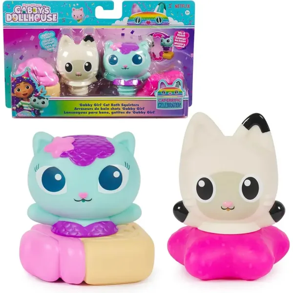 Gabby's Dollhouse: Mercat und Pandy Paws Badespielzeug-Spritzfiguren - Spin Master Bild 2