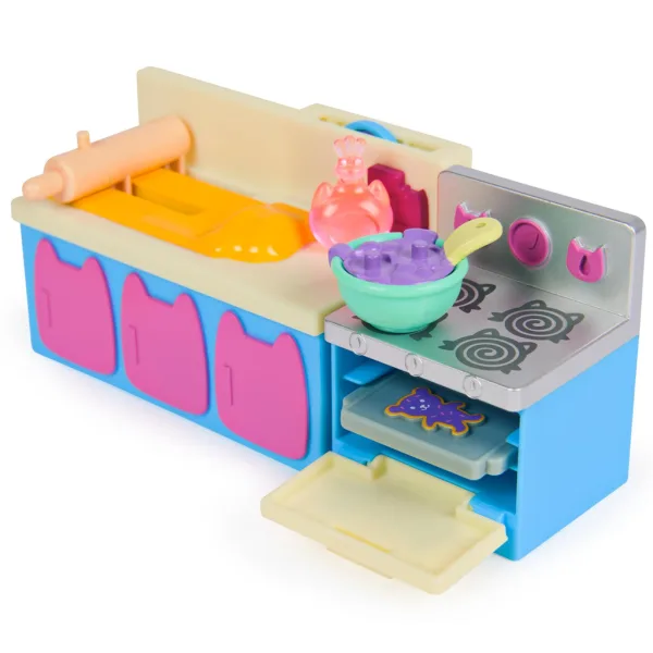 Gabis Puppenhaus: Niedliches Kätzchen Süti Küchenmöbel-Spielset - Spin Master Bild 3