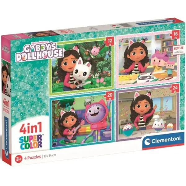Gabis Puppenhaus Supercolor 4-in-1 Puzzle - Clementoni Bild 1