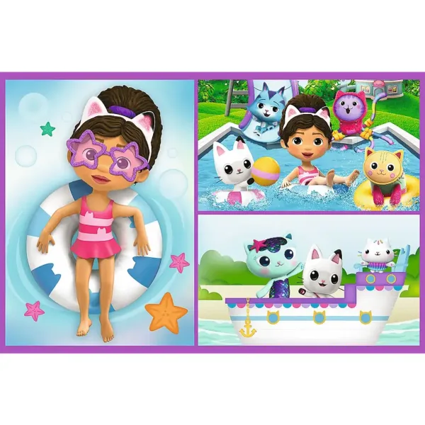 Gabis Puppenhaus ein spielerischer Tag 2x70-teiliges Puzzle - Trefl Bild 2