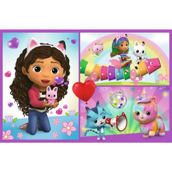 Gabis Puppenhaus ein spielerischer Tag 2x70-teiliges Puzzle - Trefl Bild 3