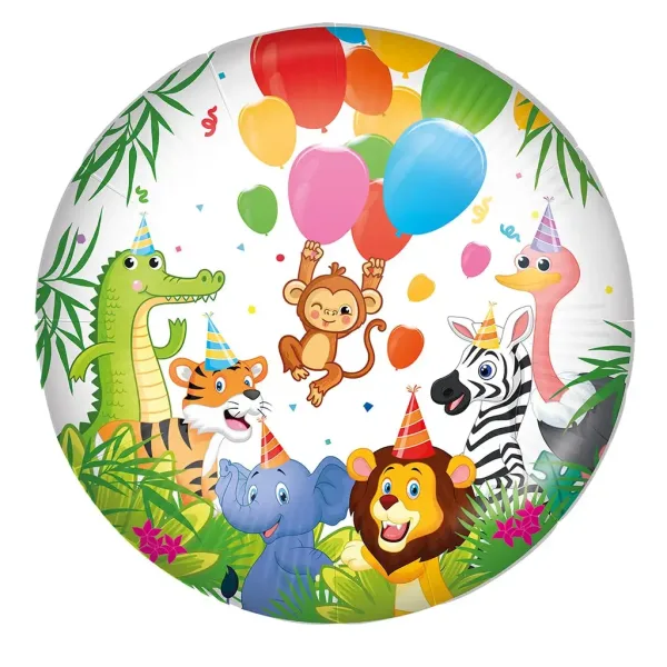 Geburtstags-Folienballon – Fröhliches Tiermuster 46cm Bild 1