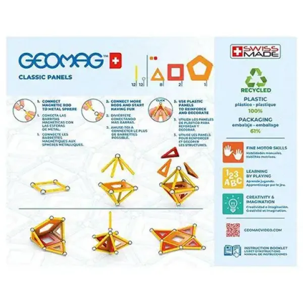 Geomag Green Line Classic Panels Magnetisches Konstruktionsspielzeug 35-teilig Bild 2