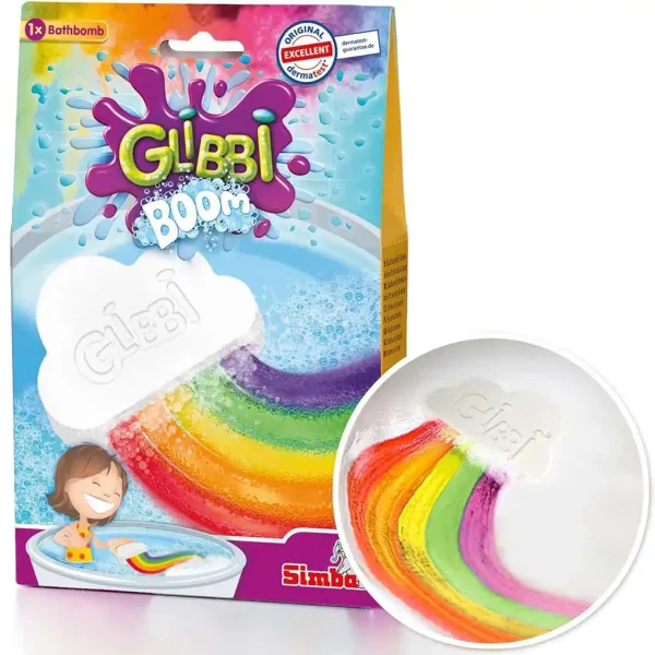 Glibbi Boom: wolkenförmige Badebombe mit Regenbogenfarben - Simba toys Bild 1