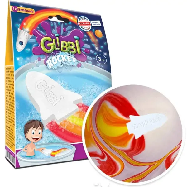 Glibbi Rocket: Raketenförmige Badebombe mit Flammfarben - Simba toys Bild 1