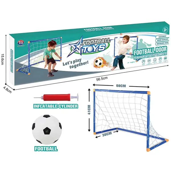 GoalBuddies: Fußballtor-Set mit Ball und Pumpe 60x41x30cm Bild 3