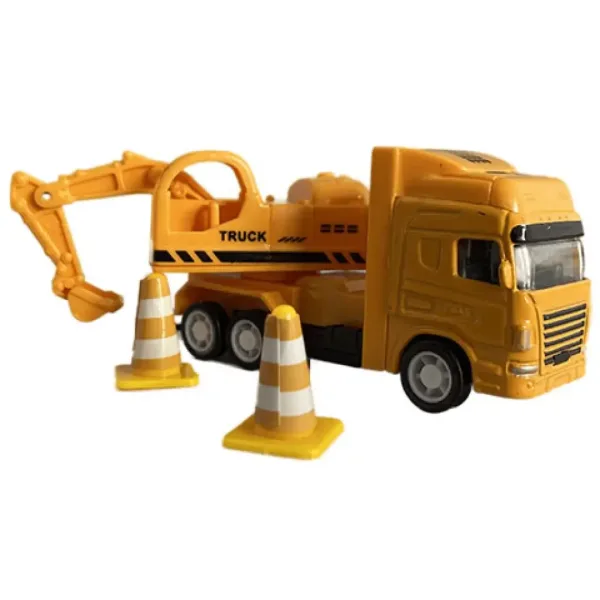 Große Baustelle mit Fahrzeugen, Gebäude und Hubschrauber, 9-teiliges Spielset Bild 3