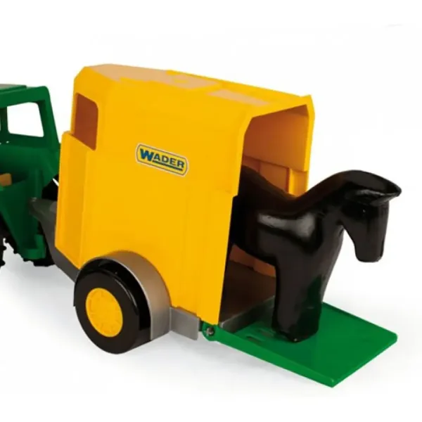 Grüner Traktor mit Anhänger 38cm - Wader Bild 4