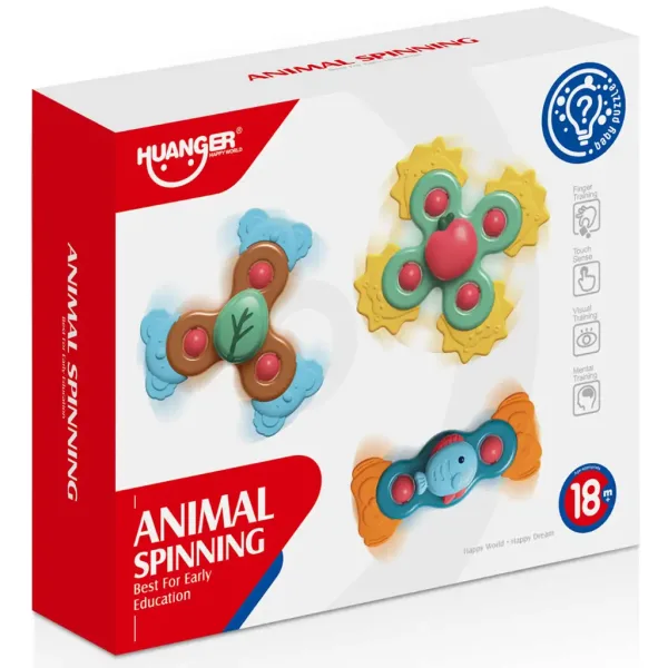 Happy World: Baby Spinner 3er-Set Tierisches Geschicklichkeitsspielzeug Bild 5