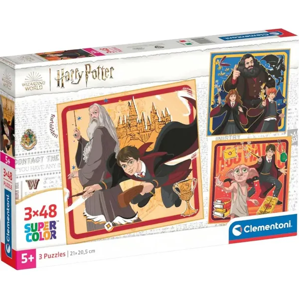 Harry Potter 3x48 Stück Supercolor Puzzle - Clementoni Bild 1