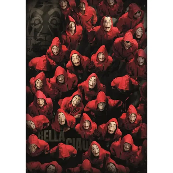 Haus des Geldes: Diebe oder Geiseln? Puzzle 1000 Teile - Clementoni Bild 2