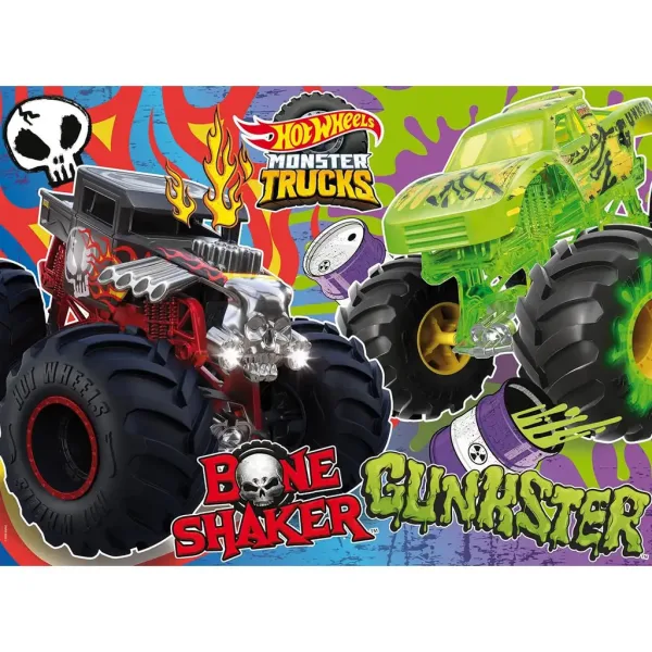 Hot Wheels Monster Trucks 24-teiliges Maxi-Bodenpuzzle 70x50cm - Lisciani Bild 2