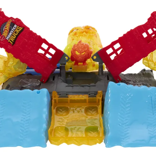 Hot Wheels: Monster Trucks Power Smashers Feuermonster-Trackset - Mattel Bild 3