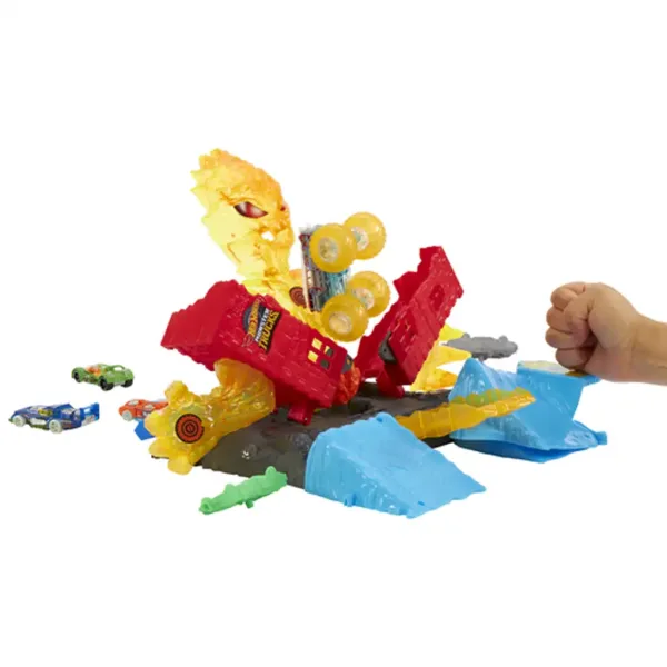 Hot Wheels: Monster Trucks Power Smashers Feuermonster-Trackset - Mattel Bild 4