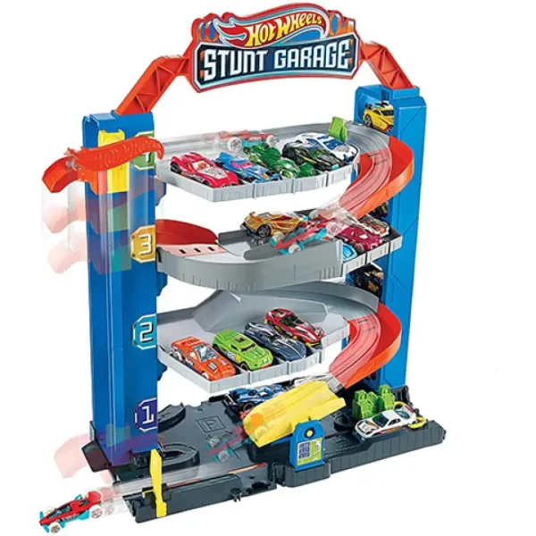 Hot Wheels Stunt-Garage-Bahnset mit kleinem Auto - Mattel Bild 2