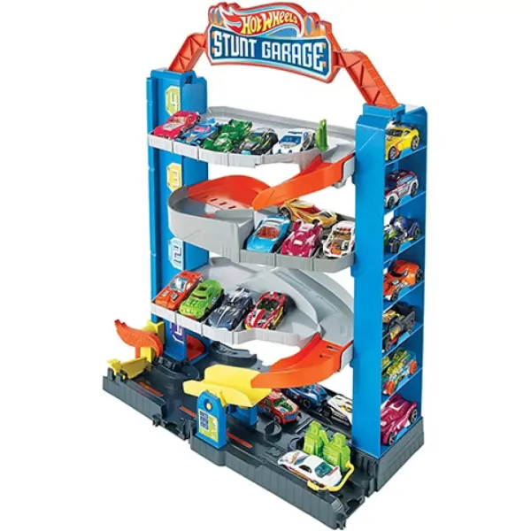 Hot Wheels Stunt-Garage-Bahnset mit kleinem Auto - Mattel Bild 4