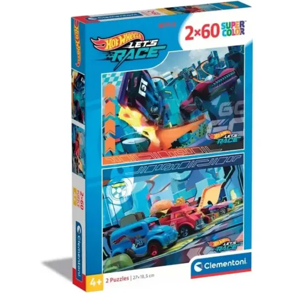 Hotwheels 2x60 Stück Supercolor Puzzle - Clementoni Bild 1