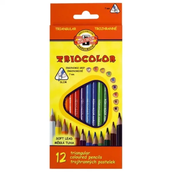 ICO: Koh-I-Noor Tricolor dreieckiger Buntstift-Set 12 Stück Bild 1