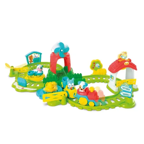 Interaktiver bunter Baby-Zug-Set mit Bauernhof-Zubehör Bild 2