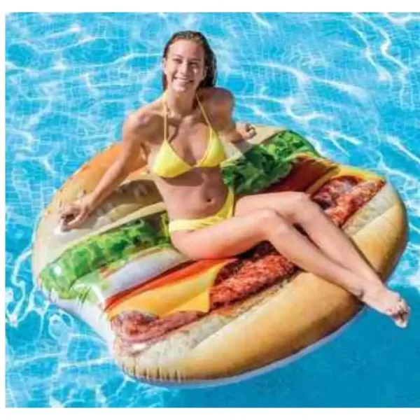 Intex: Aufblasbare Hamburger-Luftmatratze 145x142cm Bild 2