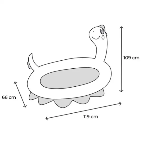 Intex: Dino-Spritzendes aufblasbares Babybecken 119x109x66cm Bild 2