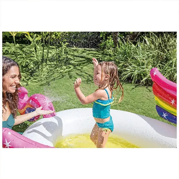 Intex: Einhorn-Spritzkinderpool 272x193x104cm Bild 3