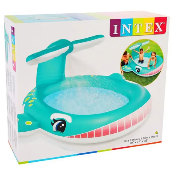 Intex: Spritzender Wal Pool 201x196x91cm Bild 2