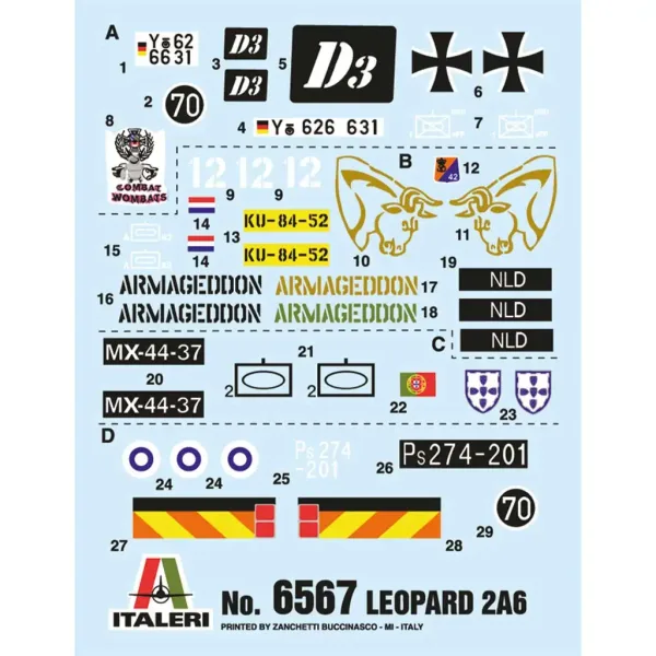 Italeri 1/35 Leopard 2A6 Panzer-Modellbausatz Bild 2
