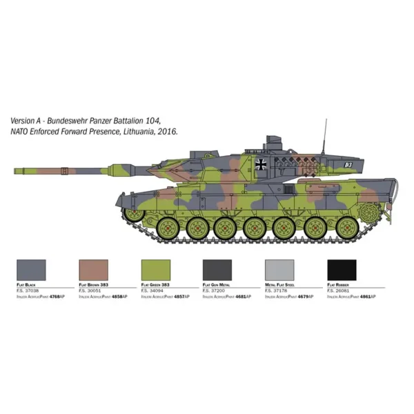 Italeri 1/35 Leopard 2A6 Panzer-Modellbausatz Bild 3