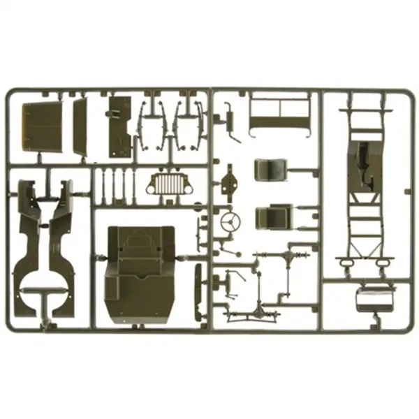 Italeri 1/35 Willys MB Militär-Jeep-Fahrzeugmodellbausatz mit Anhänger Bild 6