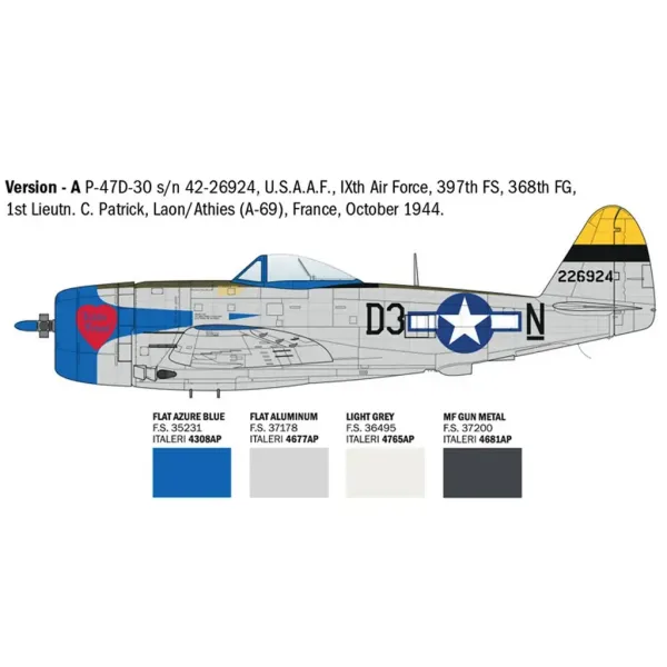 Italeri 1/48 P-47D Thunderbolt Flugzeugmodellbausatz Bild 3