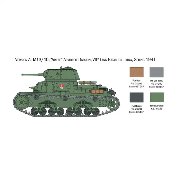 Italeri 1/56 Italienische Panzer und Semovente – Panzerbausatz Bild 3