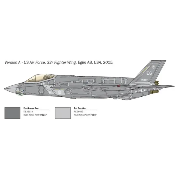 Italeri 1/72 F-35A Lightning II Jagdflugzeugmodell Bild 3