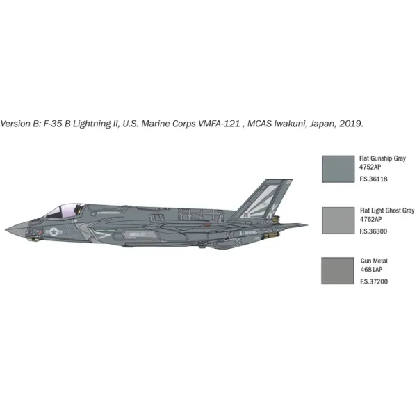 Italeri 1/72 F-35B Lightning II Jagdflugzeugmodell Bild 2