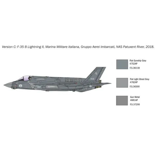 Italeri 1/72 F-35B Lightning II Jagdflugzeugmodell Bild 3