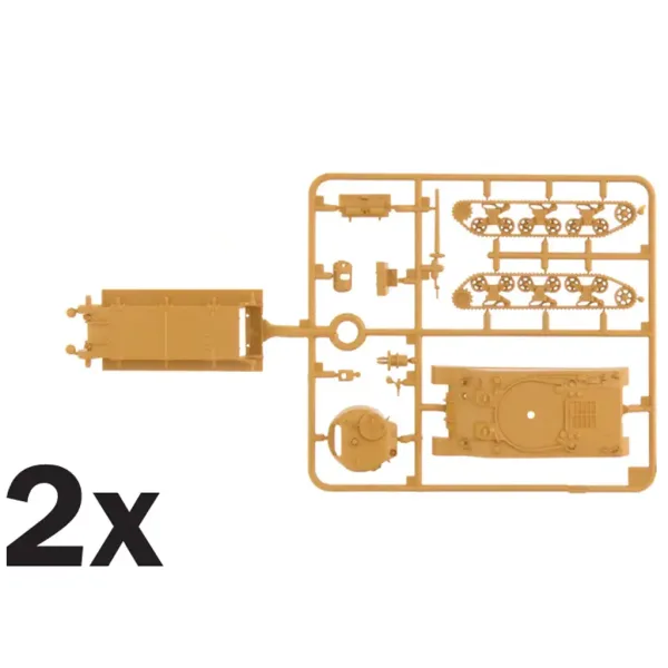 Italeri 1/72 M4A2 Sherman III Panzer 2er-Modellbausatz Bild 3