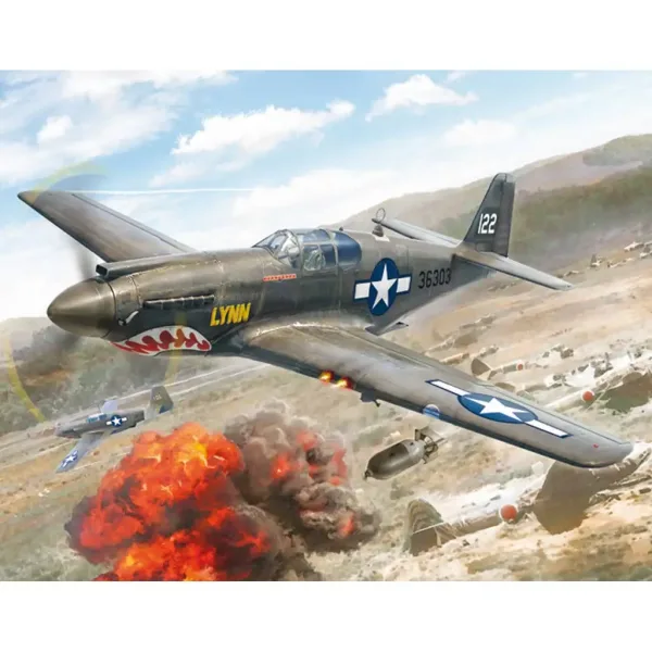 Italeri 1/72 P-51A Mustang Jagdflugzeugmodell Bild 6