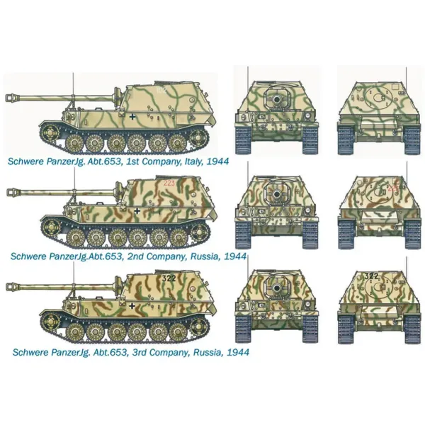 Italeri 1/72 Sd. Kfz. 184 Panzerjäger Elefant Jagdpanzer-Modellbausatz Bild 2