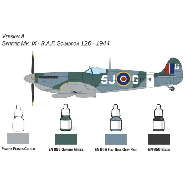 Italeri 1/72 Spitfire Mk. IX Flugzeugmodellbausatz Bild 3