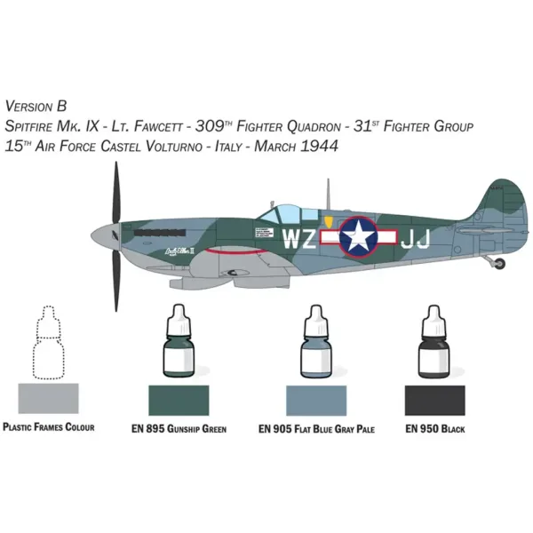Italeri 1/72 Spitfire Mk. IX Flugzeugmodellbausatz Bild 4