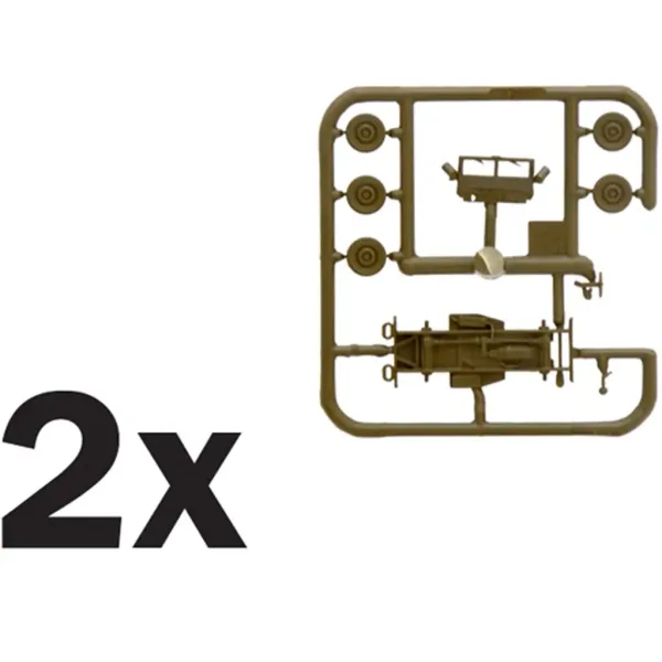 Italeri 1/72 Willys Jeep 1/4 Ton 4x4 Militärfahrzeuge, 2-teiliger Modellbausatz Bild 4