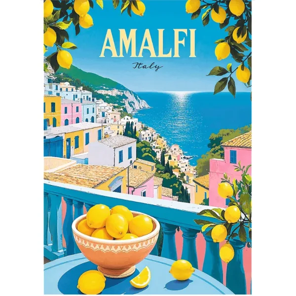 Italien Amalfi Vintage-Poster Premium-Plus 1000-teiliges Puzzle - Trefl Bild 2