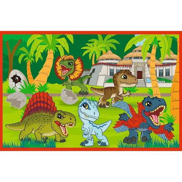 Jurassic World kleine Dinosaurier 2x24 Teile Puzzle - Trefl Bild 3