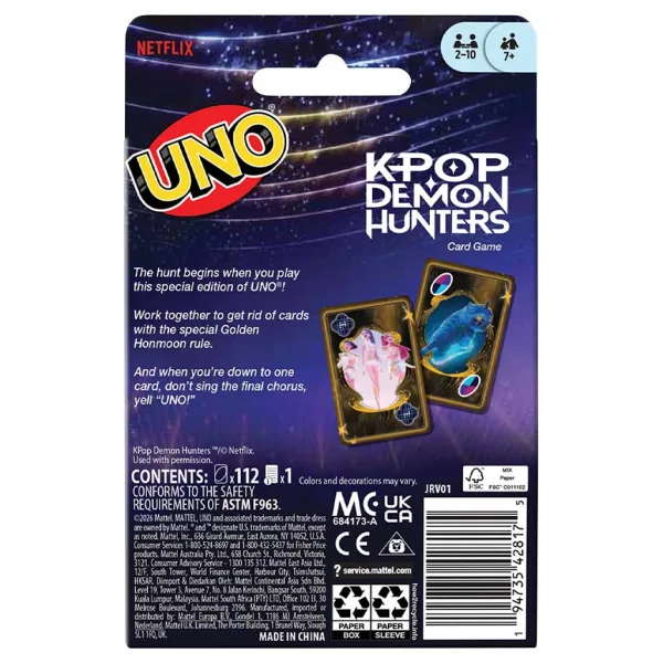 K-POP Dämonenjäger UNO-Kartenspiel - Mattel Bild 4