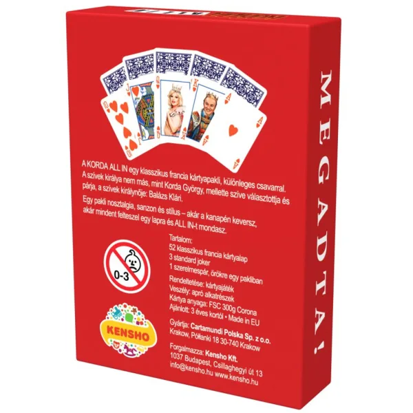 Korda All-in Klassisches französisches Kartenspiel (52 Karten + 3 Joker) Bild 2